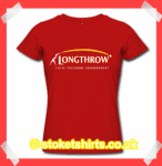 Womens Longthrow Rory Delap T shirt Red